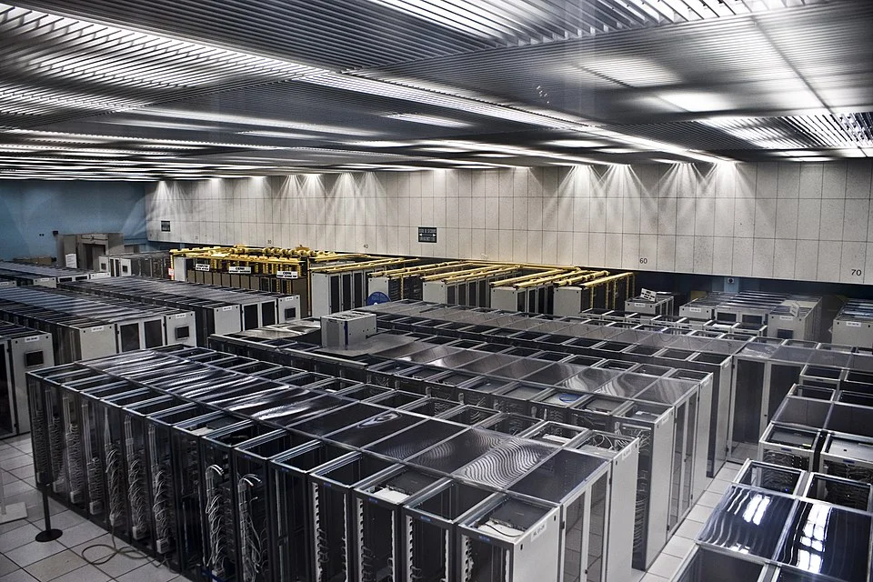 Server room infrastructure behind AI systems