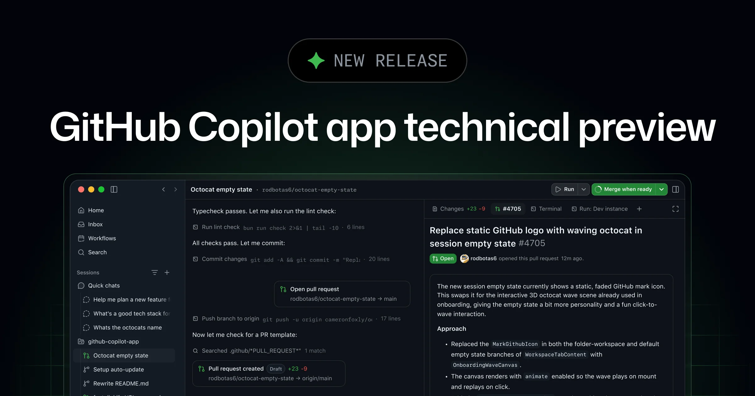 GitHub’s Copilot app turns agentic development into a separate workspace