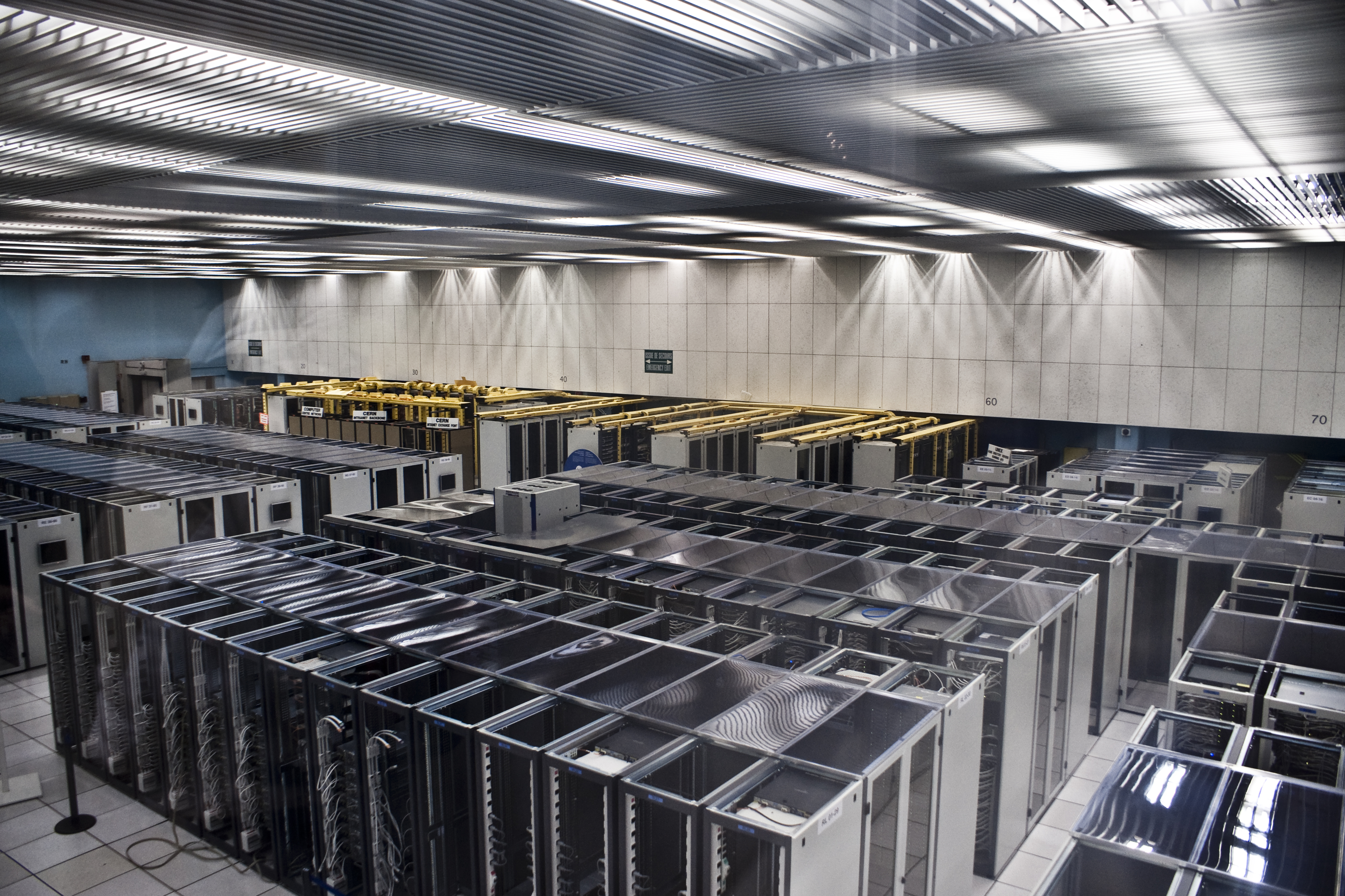 Server room representing the infrastructure behind AI search
